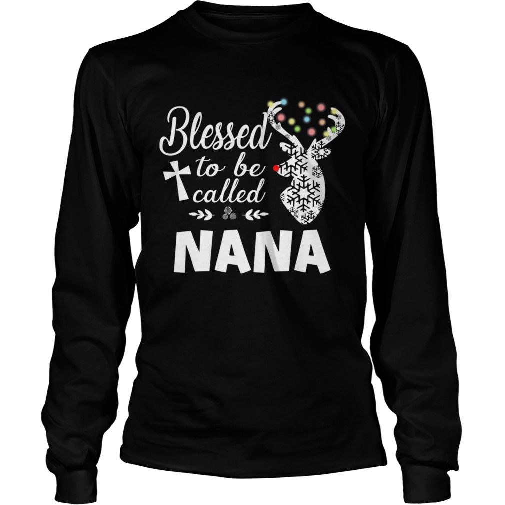 Merry Christmas Blessed To Be Called Nana TShirt LongSleeve