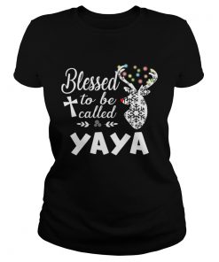 Merry Christmas Blessed To Be Called Yaya TShirt Classic Ladies