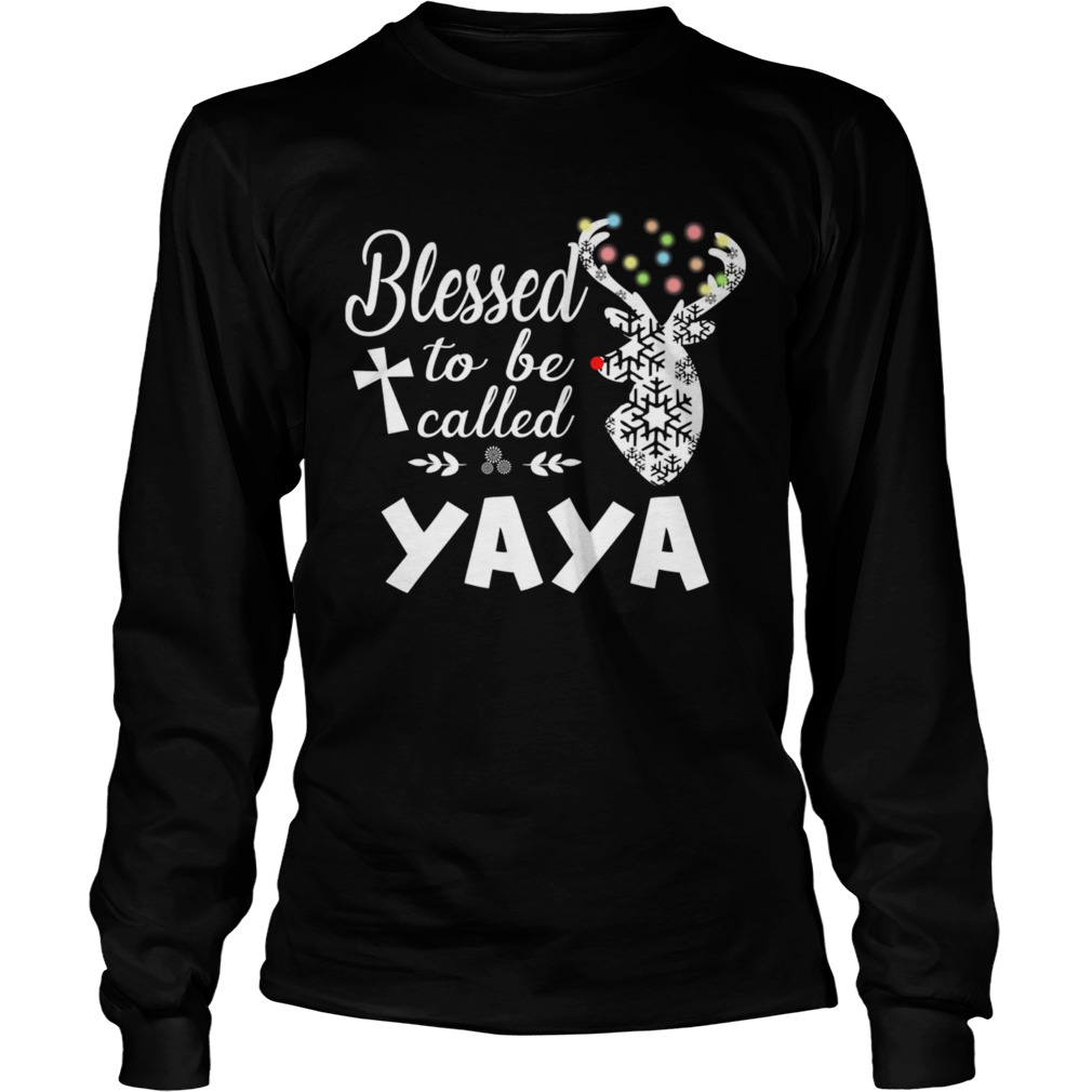 Merry Christmas Blessed To Be Called Yaya TShirt LongSleeve