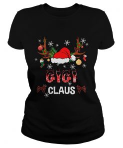 Merry Christmas Gigi Claus Hat Santa TShirt Classic Ladies