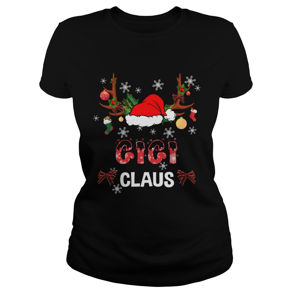 Merry Christmas Gigi Claus Hat Santa TShirt Classic Ladies