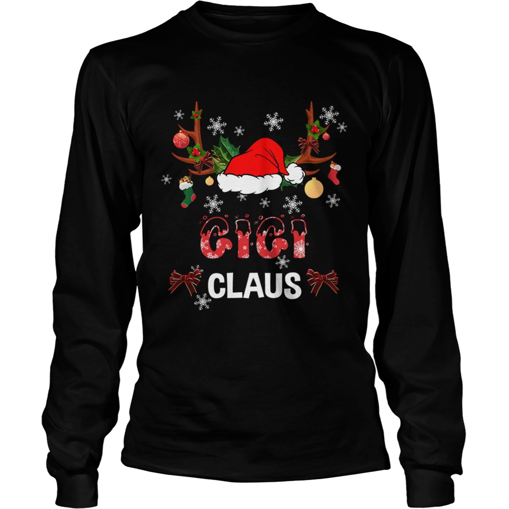 Merry Christmas Gigi Claus Hat Santa TShirt LongSleeve