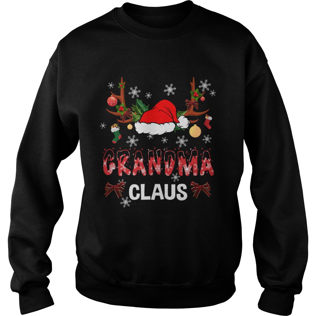 Merry Christmas Grandma Claus Hat Santa TShirt Sweatshirt