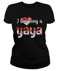 Merry Christmas I Love Being A Yaya Gift For Xmas TShirt Classic Ladies