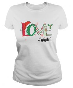 Merry Christmas Love gigilife Gigi Life TShirt Classic Ladies