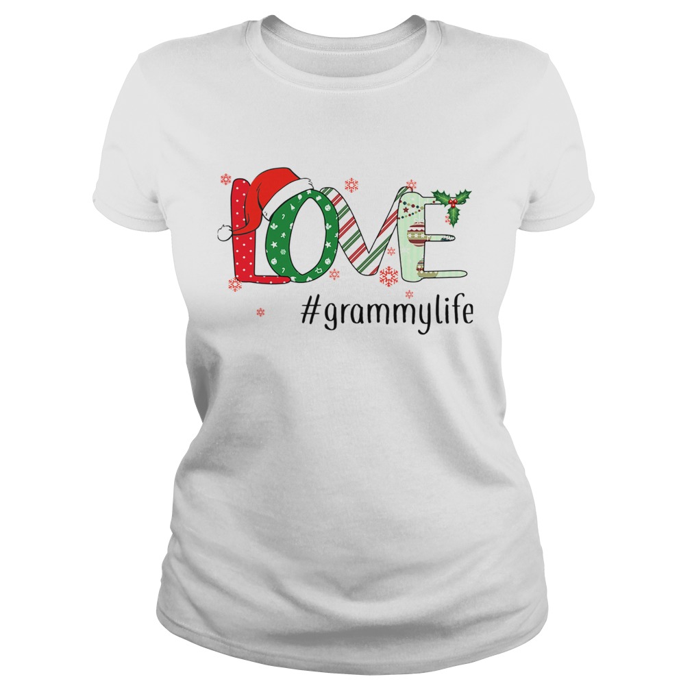 Merry Christmas Love grammylife Grammy Life TShirt Classic Ladies