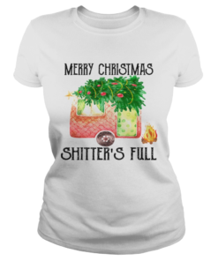 Merry Christmas Shitters Full Camping Lover Gift TShirt Classic Ladies