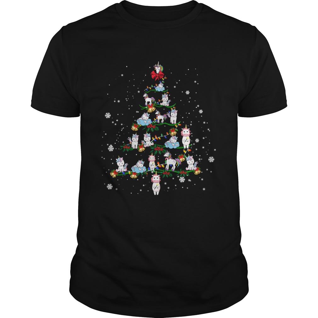 Merry Christmas Unicorn Tree Xmas Funny Unicorn Lover Gift TShirt