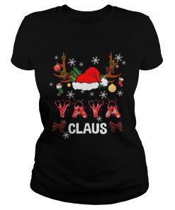 Merry Christmas Yaya Claus Hat Santa TShirt Classic Ladies