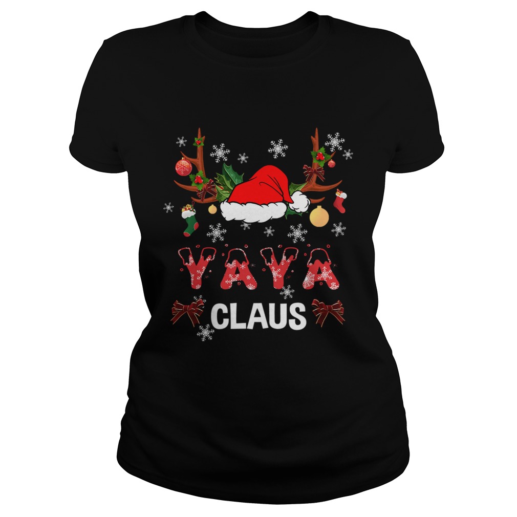 Merry Christmas Yaya Claus Hat Santa TShirt Classic Ladies