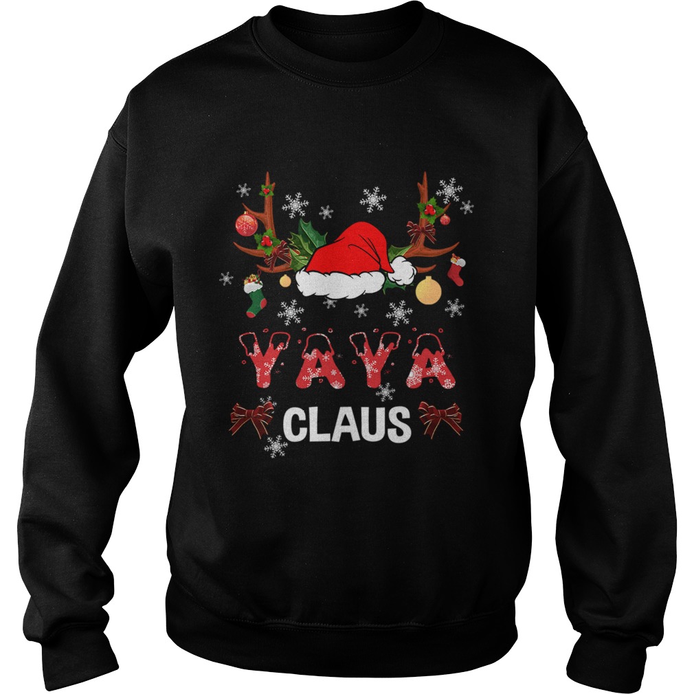 Merry Christmas Yaya Claus Hat Santa TShirt Sweatshirt