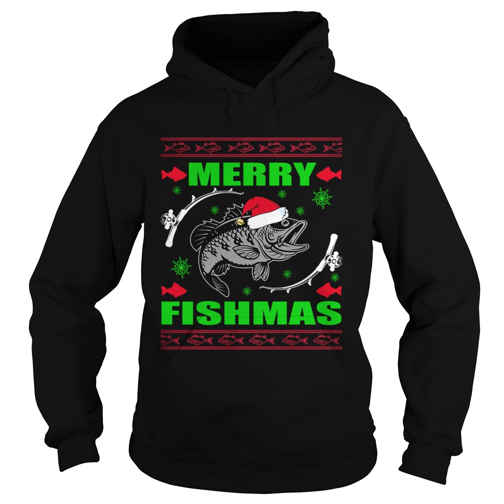 Merry Fishmas Funny Christmas Xmas For Fishers TShirt Hoodie