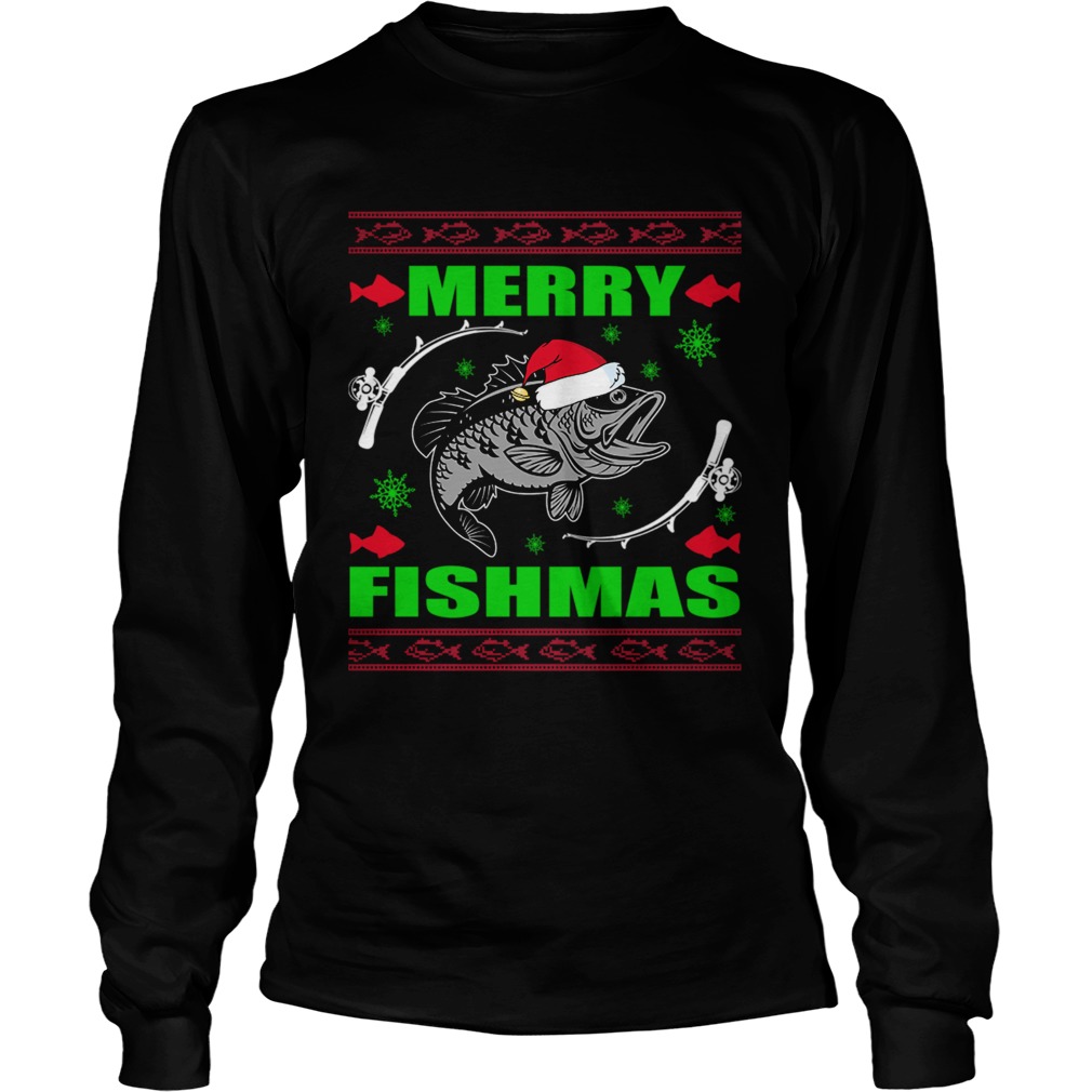 Merry Fishmas Funny Christmas Xmas For Fishers TShirt LongSleeve