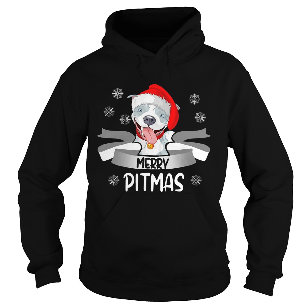 Merry Pitmas Christmas Pitbull Hoodie