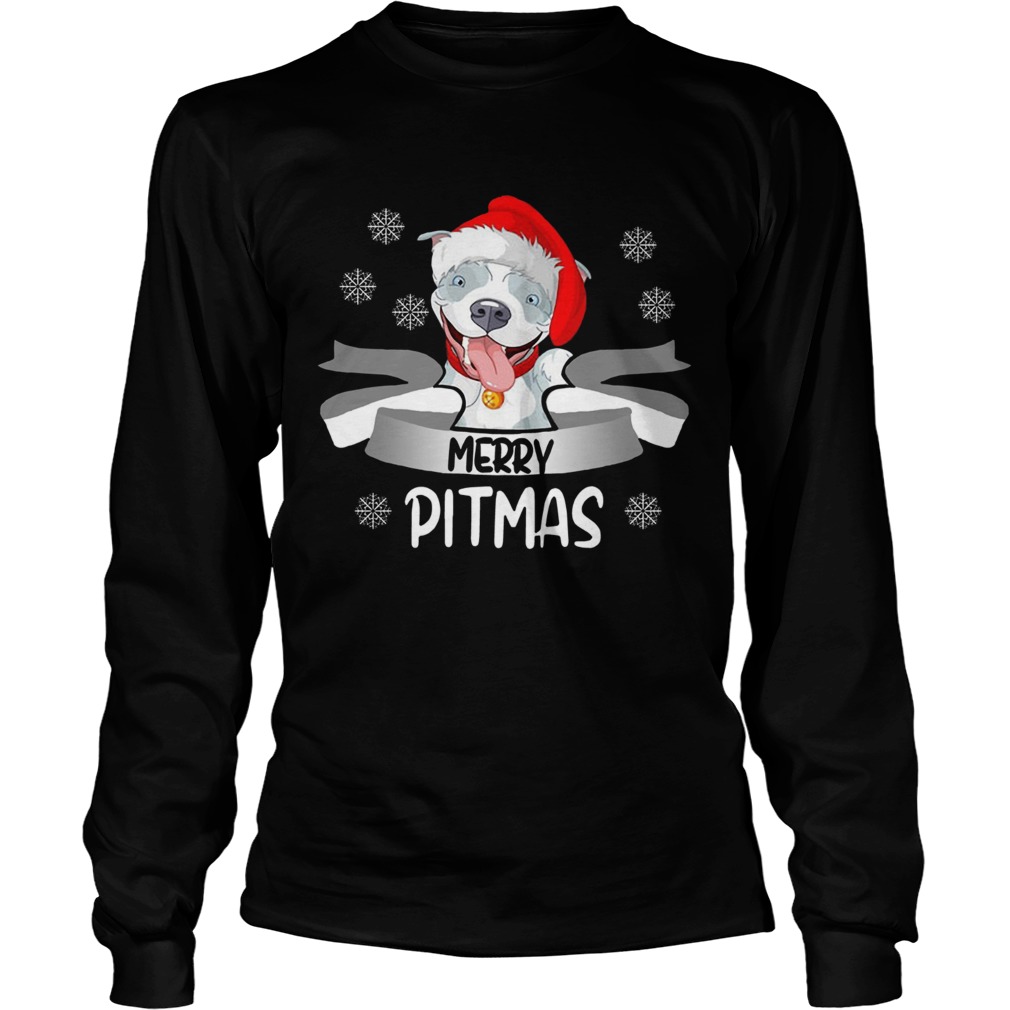 Merry Pitmas Christmas Pitbull LongSleeve