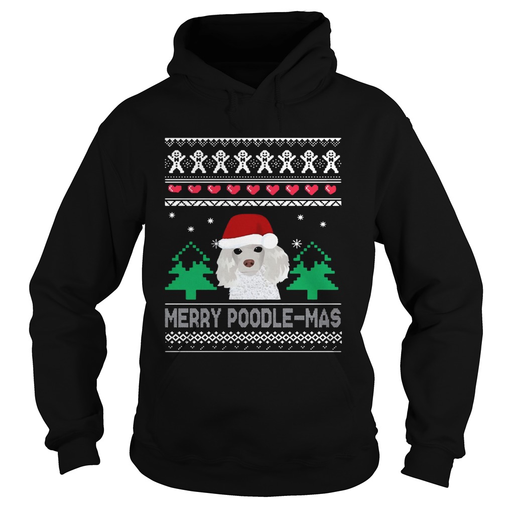 Merry Poodle Mas Christmas Tee Shirt Hoodie