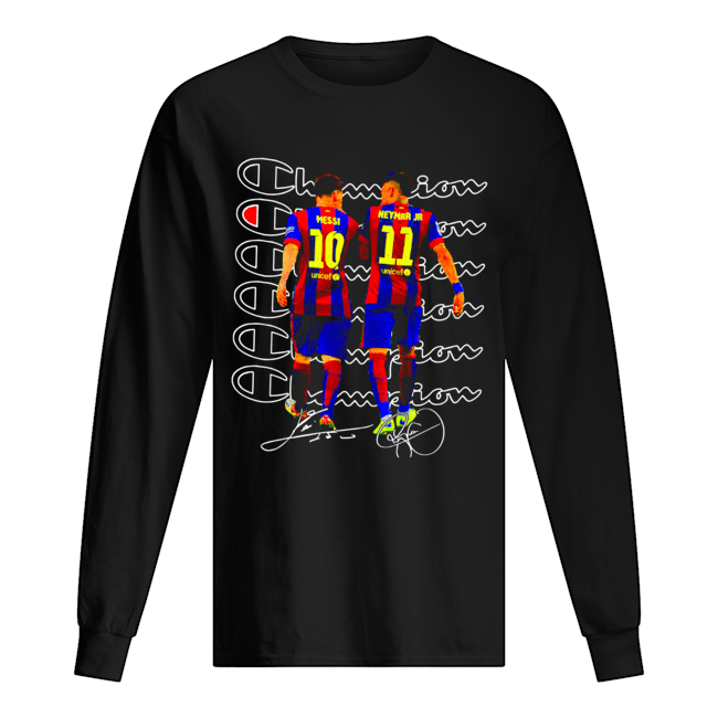 Messi and Neymar Champions Long Sleeved T-shirt 