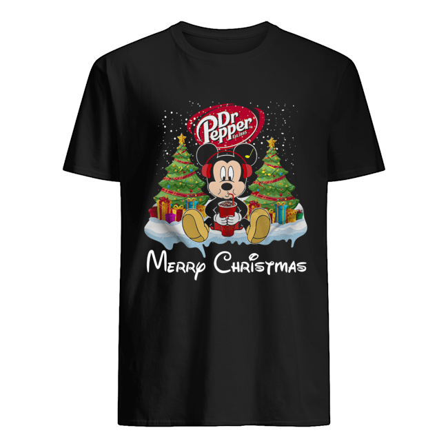 Mickey Mouse drink Dr Pepper Merry Christmas shirt