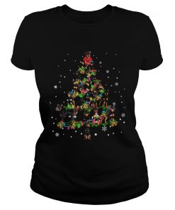 Miniature Pinscher Christmas Tree TShirt Classic Ladies