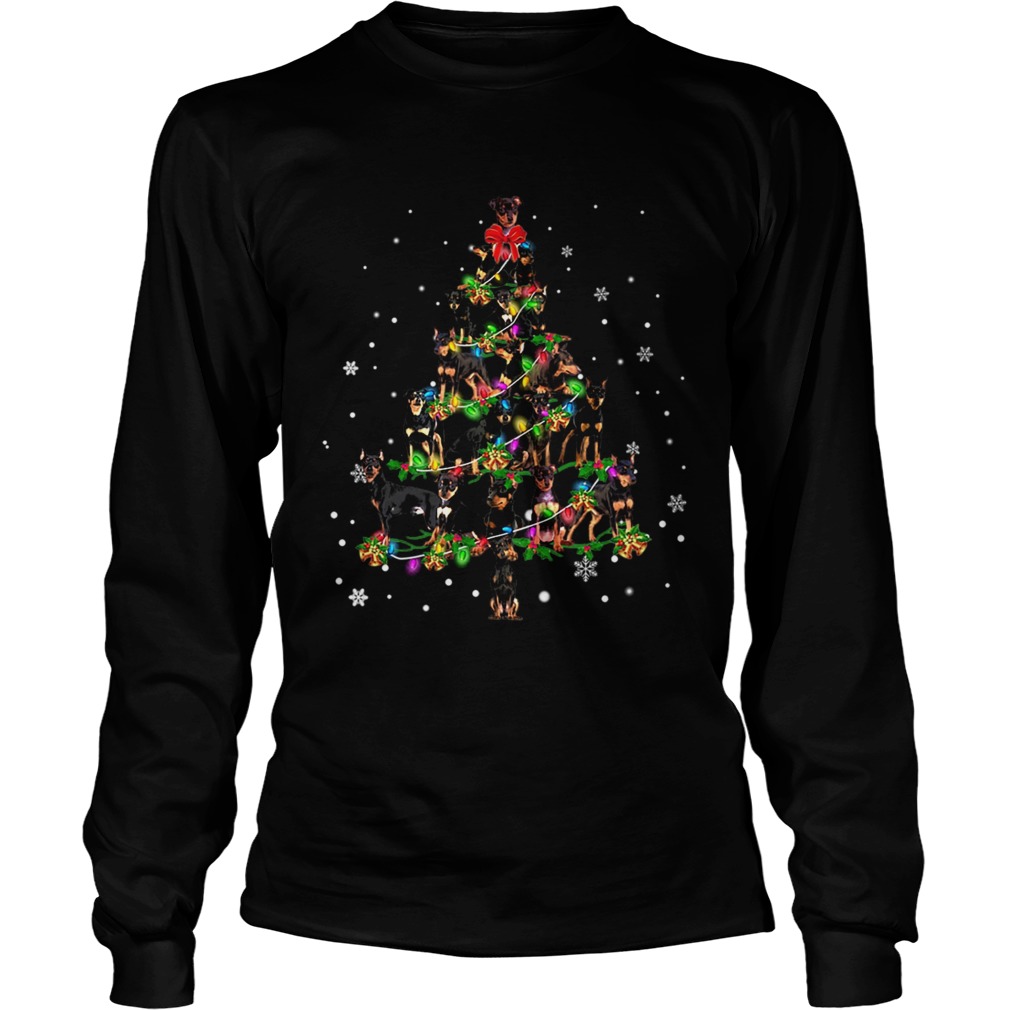 Miniature Pinscher Christmas Tree TShirt LongSleeve