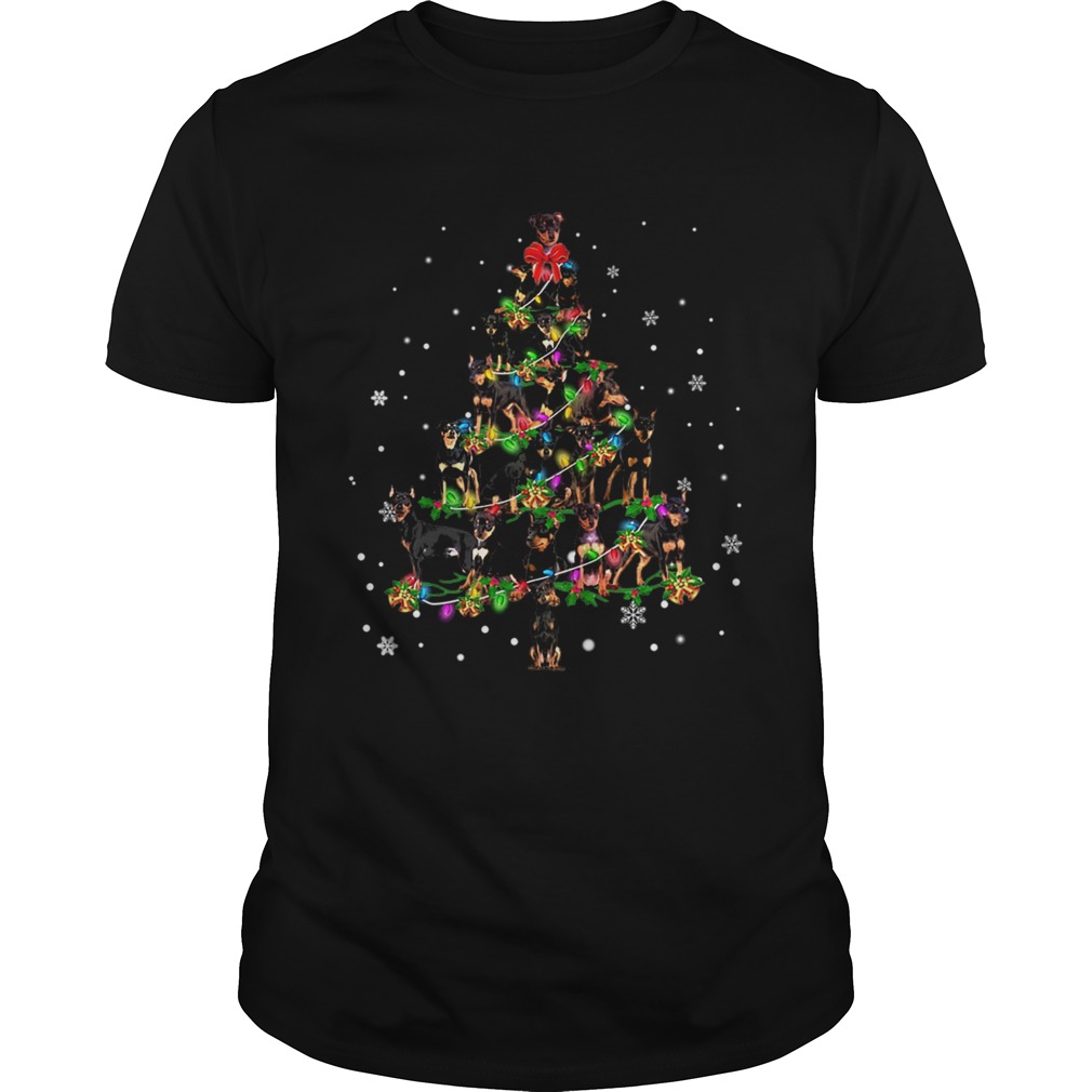 Miniature Pinscher Christmas Tree TShirt