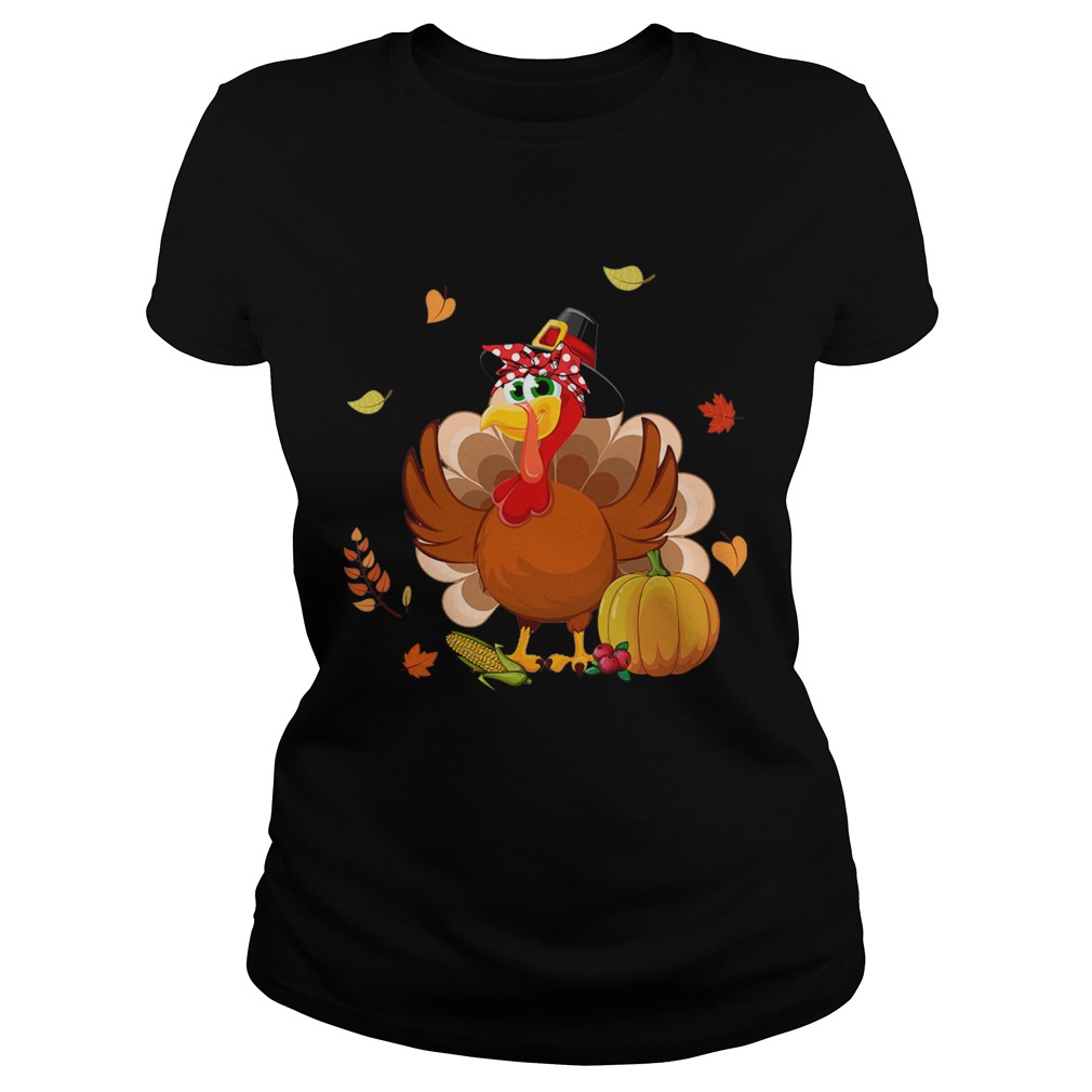 Mom Turkey Thanksgiving Gift TShirt Classic Ladies