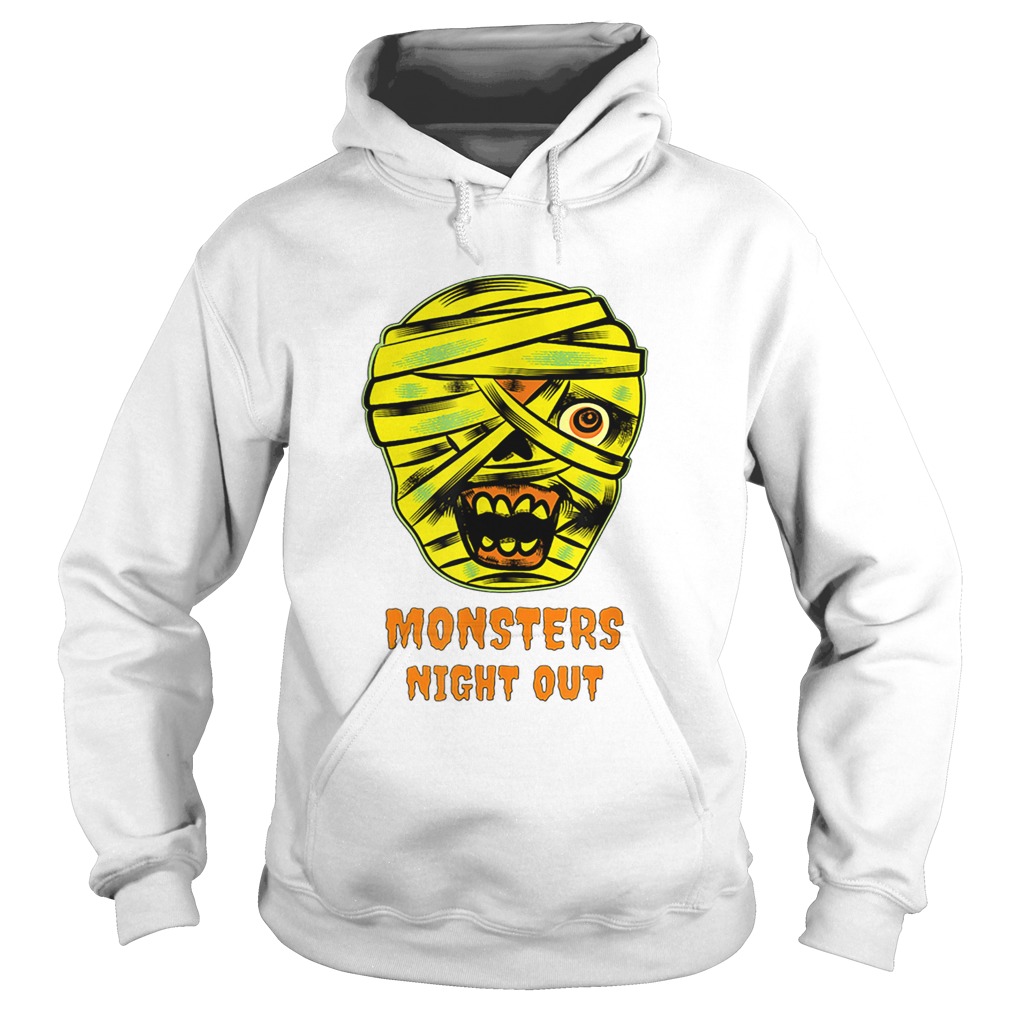 Monsters Night Out with Mummies Funny Easy Halloween Costume Hoodie