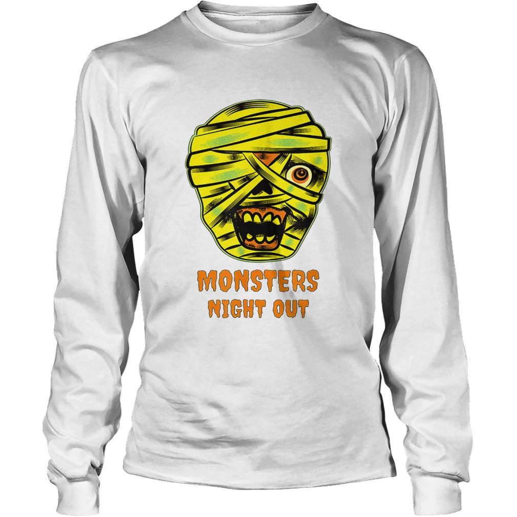 Monsters Night Out with Mummies Funny Easy Halloween Costume LongSleeve