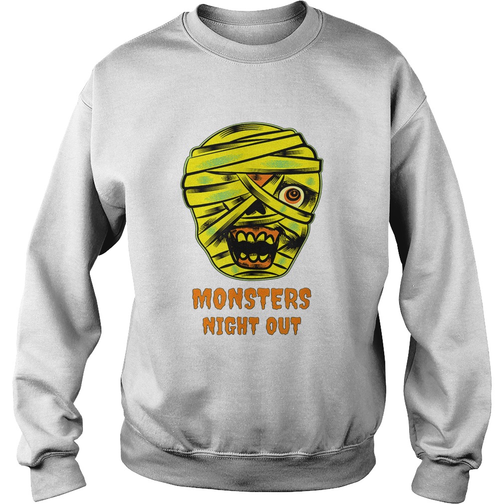 Monsters Night Out with Mummies Funny Easy Halloween Costume Sweatshirt