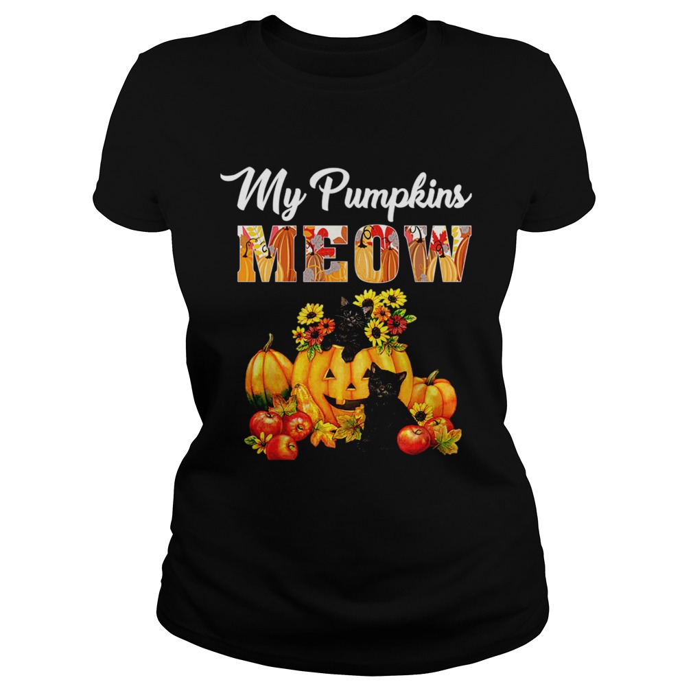 My pumpkins meow TShirt Classic Ladies