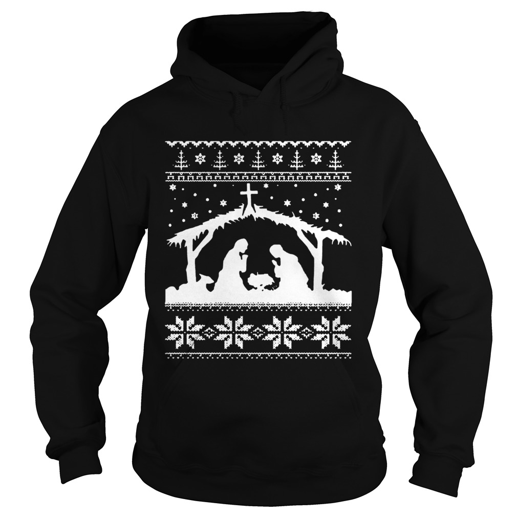 Nativity Scene Ugly Christmas Shirt Hoodie