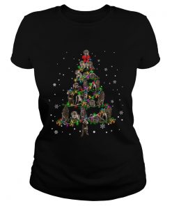 Neapolitan Mastiff Christmas Tree TShirt Classic Ladies