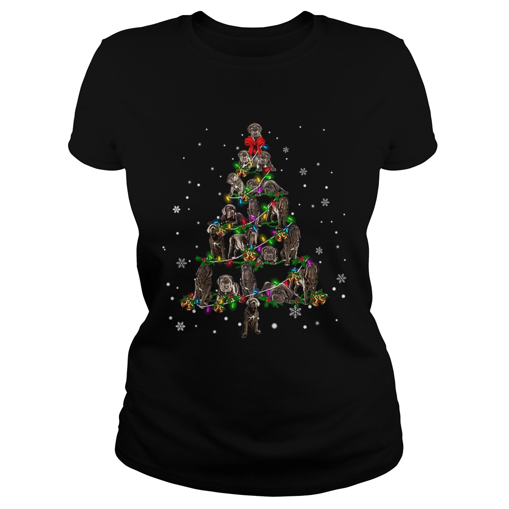 Neapolitan Mastiff Christmas Tree TShirt Classic Ladies