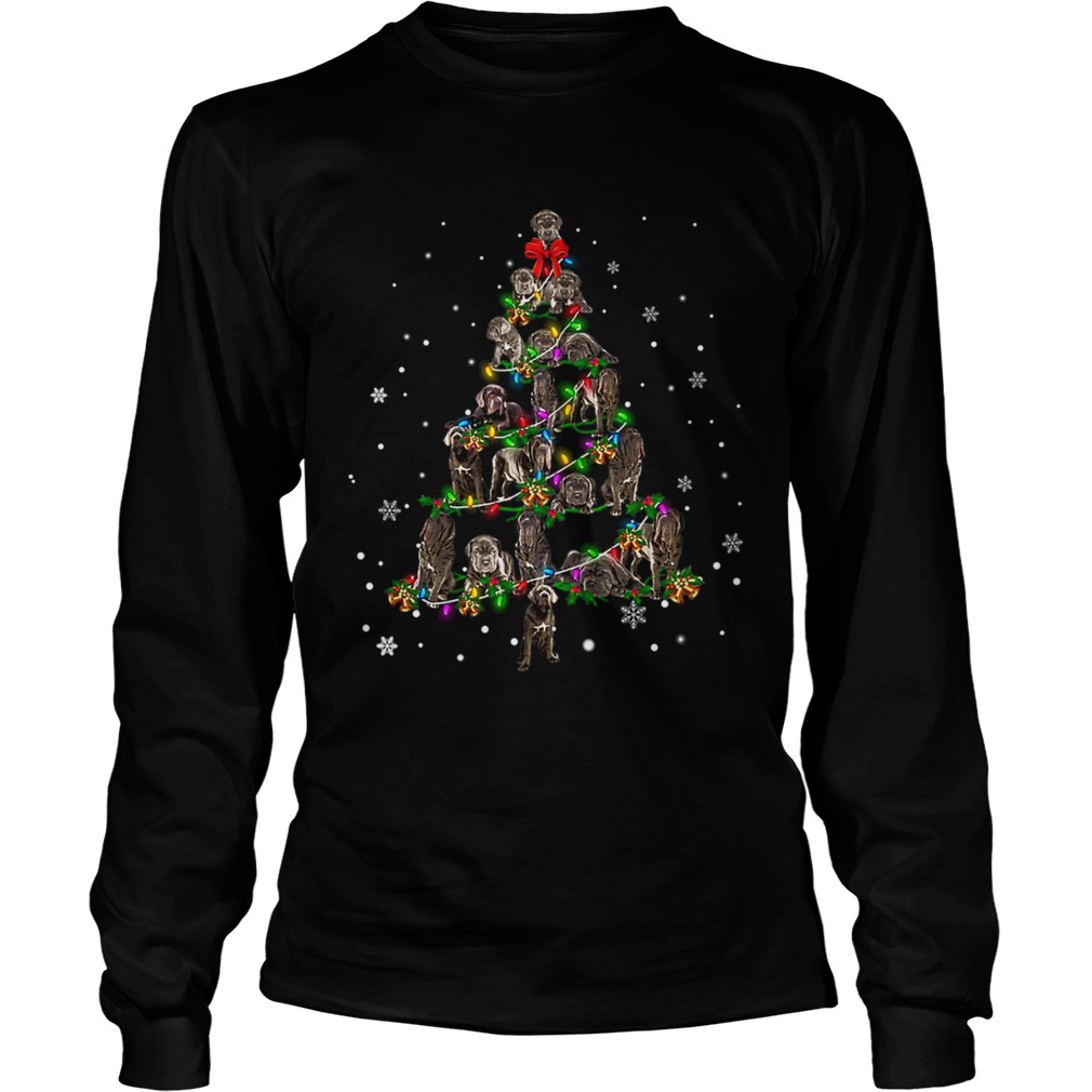 Neapolitan Mastiff Christmas Tree TShirt LongSleeve