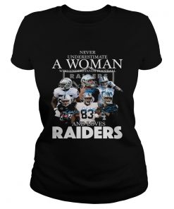 Never underestimate a woman who understands football and loves Raider  Classic Ladies