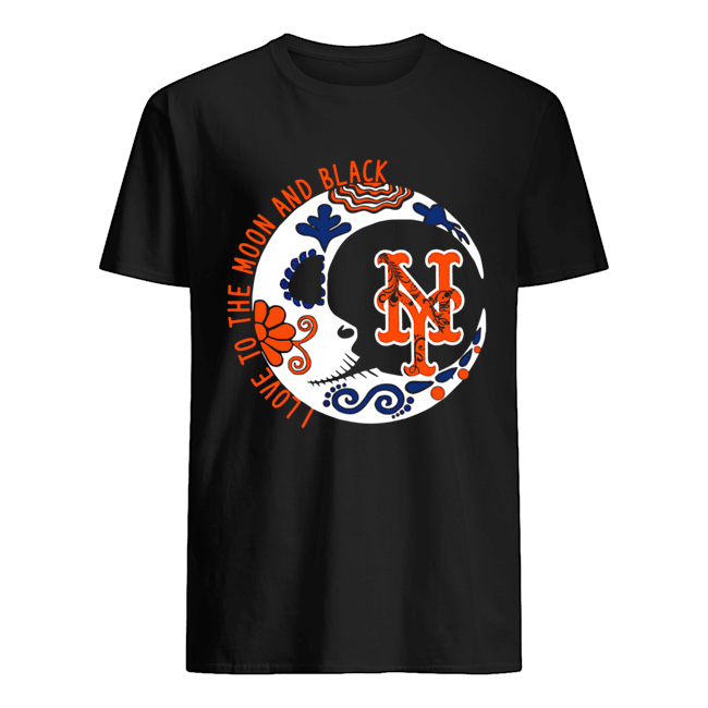 New York Mets I love to the moon and black shirt