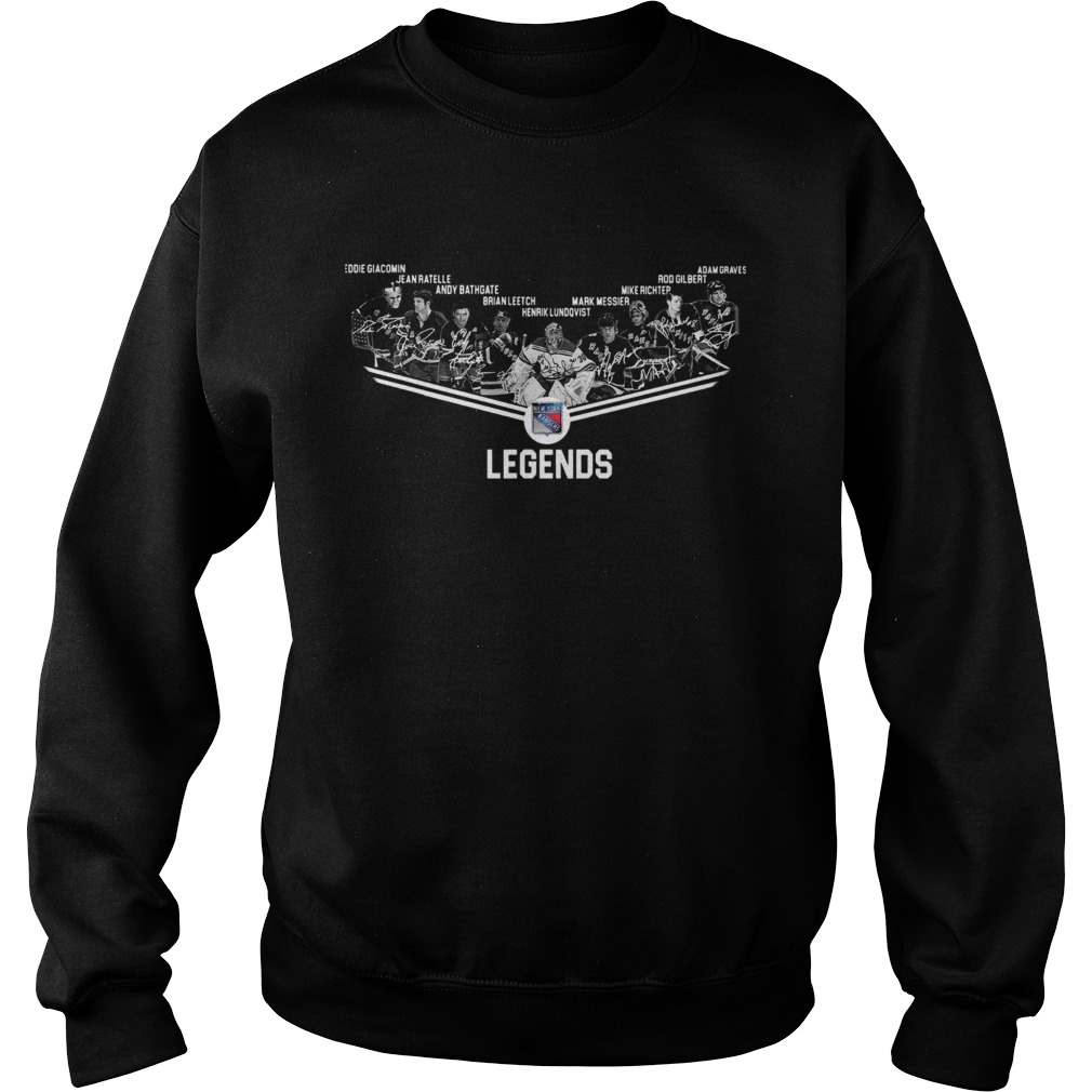 New York Rangers Legends Team Player Signature Shirt Sweatshirt