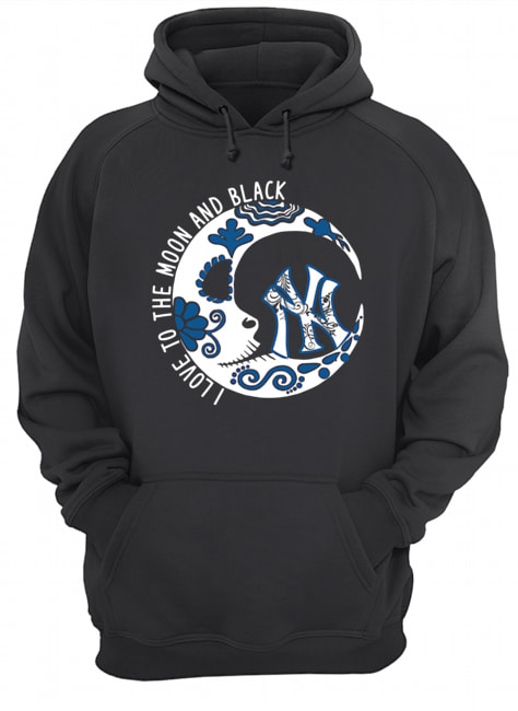 New York YanKees I love to the Moon and black Unisex Hoodie