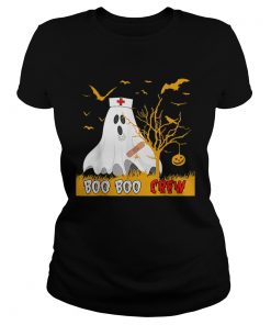 Nice Boo Boo CrewNurse Ghost Funny Halloween Costume Gift  Classic Ladies