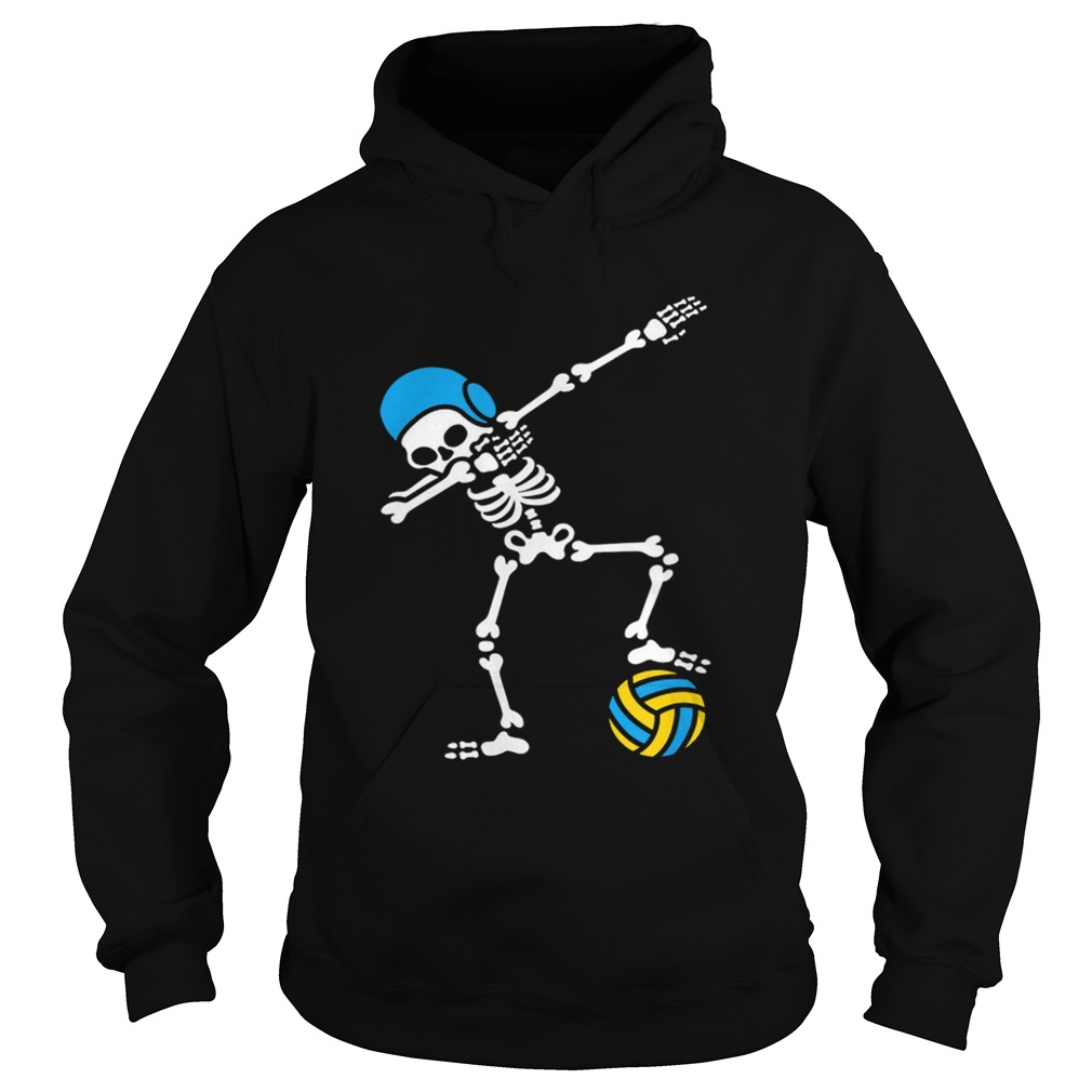 Nice Dab dabbing skeleton Water polo Halloween swim Hoodie