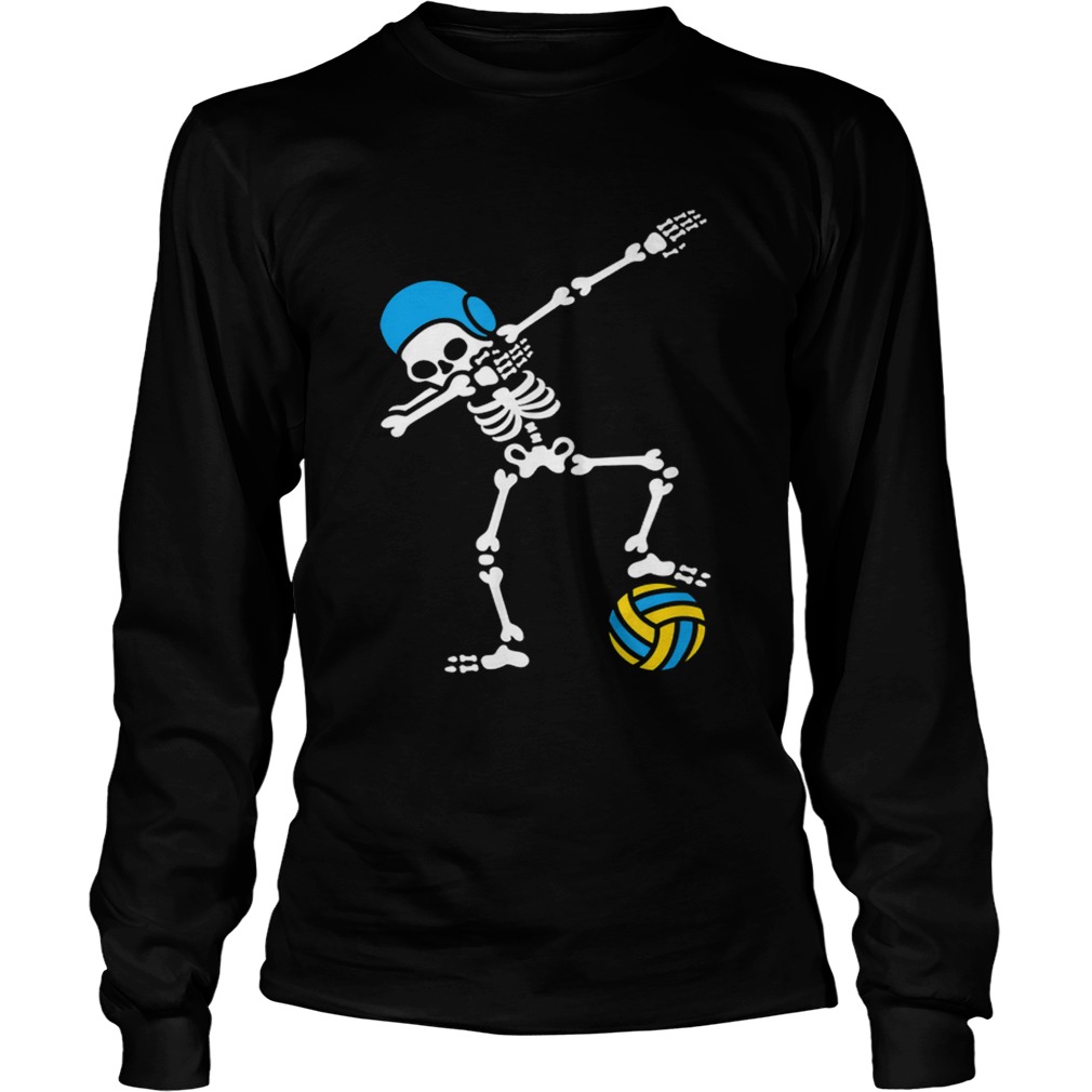 Nice Dab dabbing skeleton Water polo Halloween swim LongSleeve