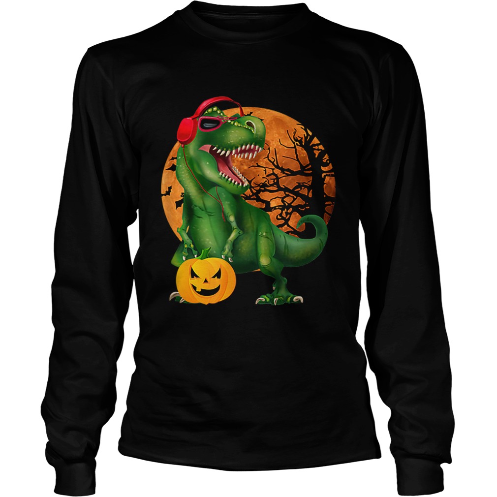 Nice Halloween T Rex Dinosaur Halloween Pumpkin Gift Boys LongSleeve