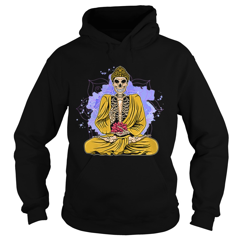 Nice Halloween Yoga Meditating Skeleton Yogi Namaste Hoodie