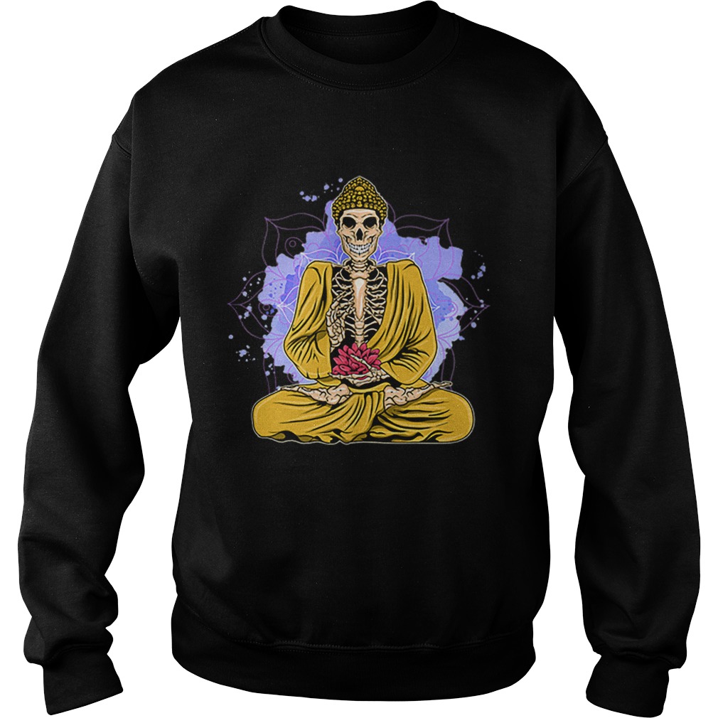 Nice Halloween Yoga Meditating Skeleton Yogi Namaste Sweatshirt