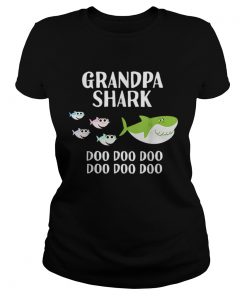 Nice Mens Grandpa Shark Halloween Christmas Grandpa Matching  Classic Ladies