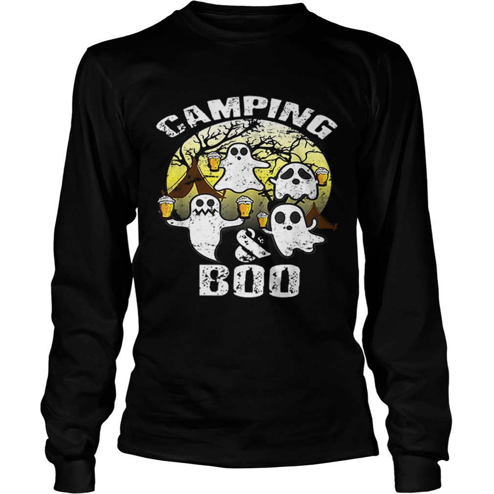 Nice Scary CampingBoo Ghost Camp Beer Halloween Funny Gift LongSleeve