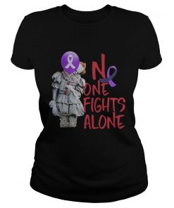 No one fights alone Pennywise alzheimer awareness t Classic Ladies