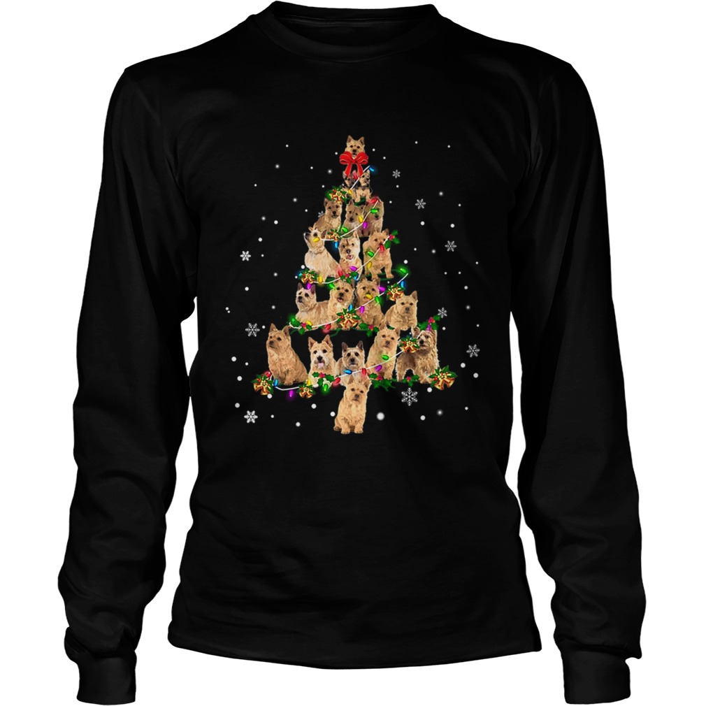 Norwich Terrier Christmas Tree TShirt LongSleeve