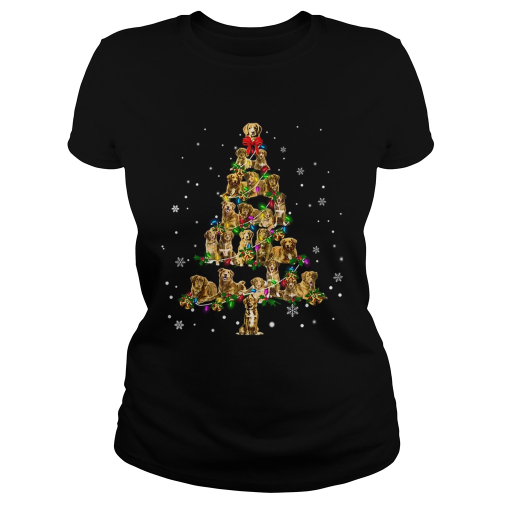 Nova Scotia Duck Tolling Retriever Christmas Tree TShirt Classic Ladies