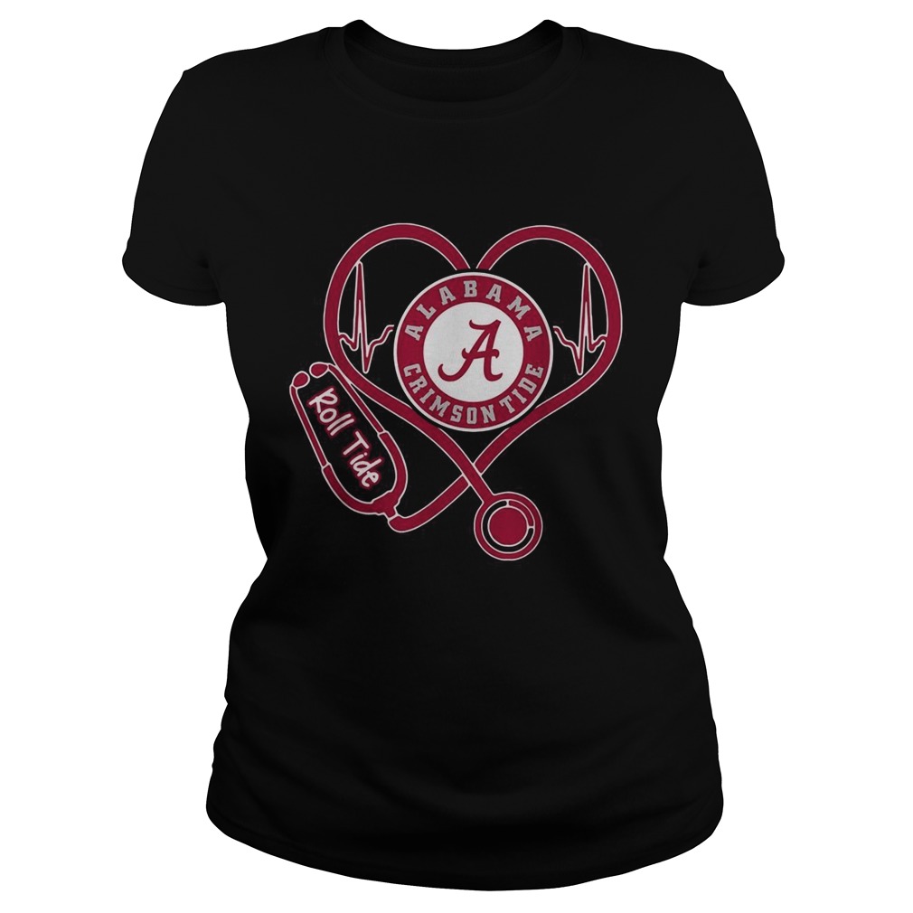 Nurse Heartbeat Love Alabama Crimson Tide Roll tide Classic Ladies